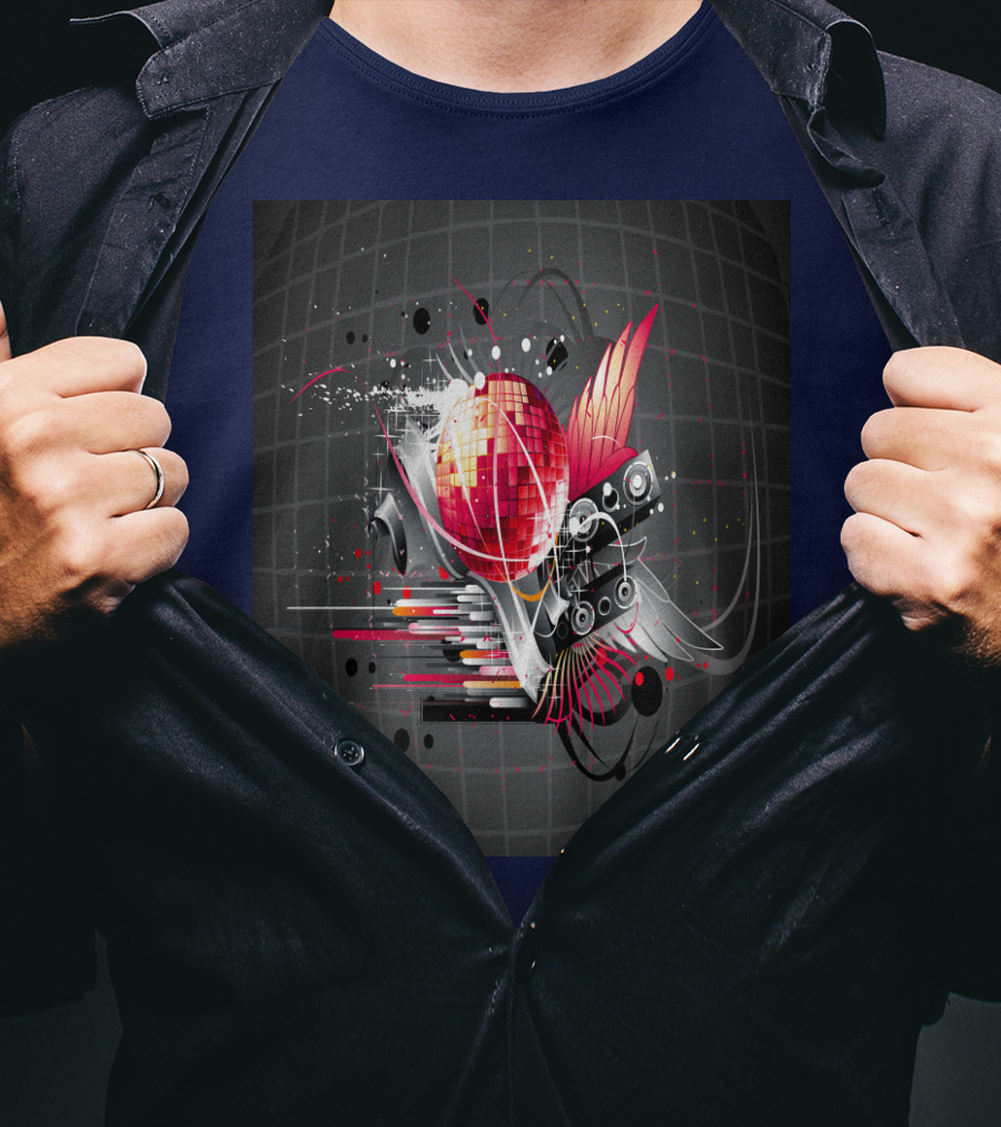 Disco Dance Love With Vibrant Speaker Elements T-Shirt