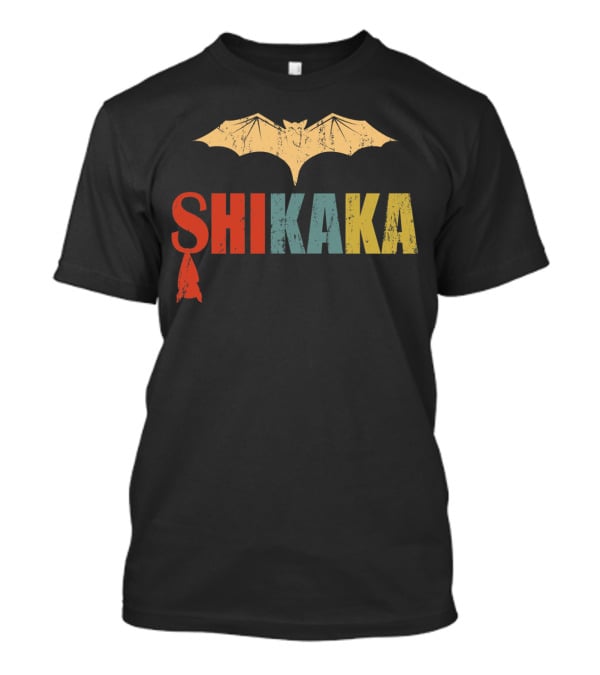 SHIKAKA Bat Silhouette T-Shirt