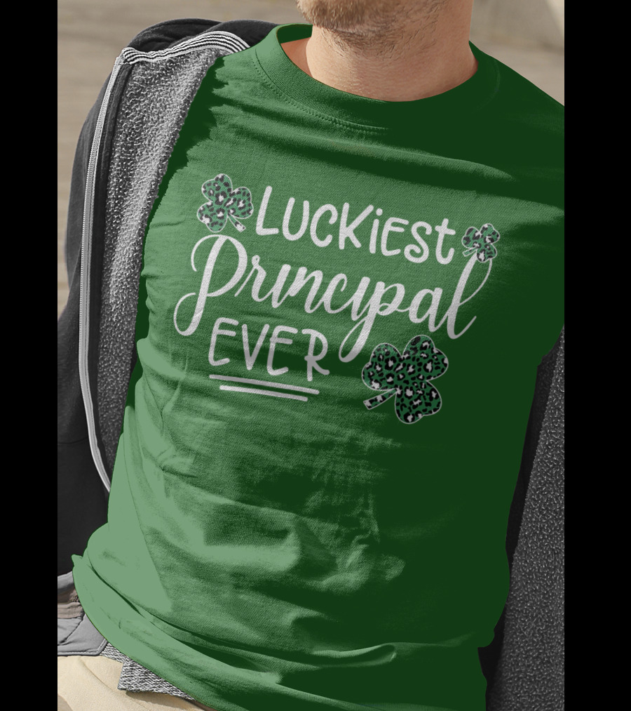 Luckiest Principal Ever Shamrock St Patrick's Day T-Shirt