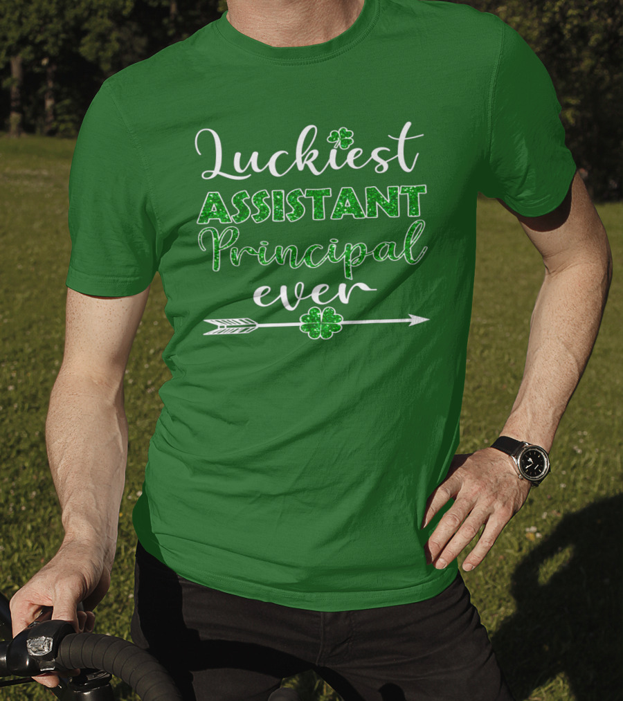 Luckiest Assistant Principal Ever Shamrock Arrow T-Shirt