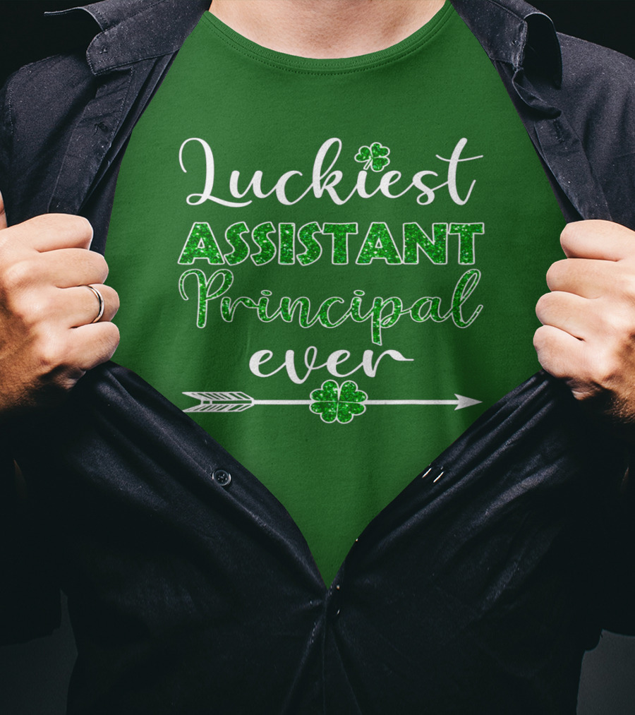 Luckiest Assistant Principal Ever Shamrock Arrow T-Shirt