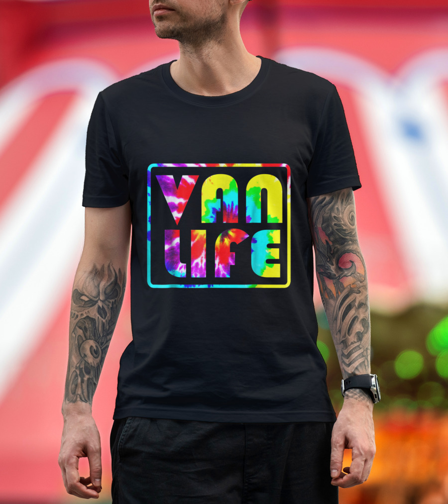 Van Life Tie Dye Logo Brand Promo T-Shirt