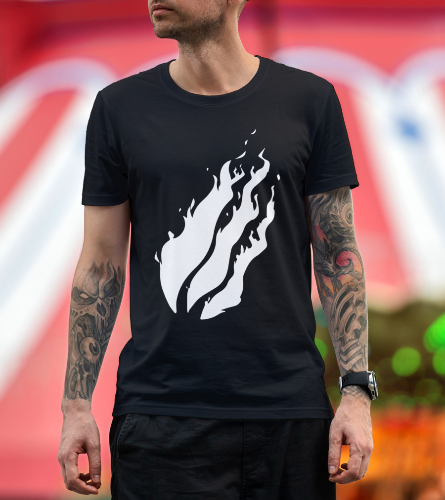 Fire Nation Video Gamer Flaming Soft Rainbow T-Shirt