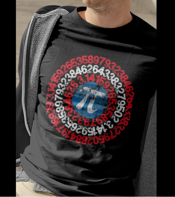 Mathematician Captain Pi Superhero Math Nerd Circle Of Pi Digits T-Shirt