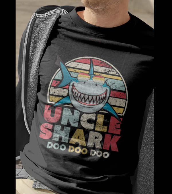 Uncle Shark Doo Doo Doo Retro T-Shirt