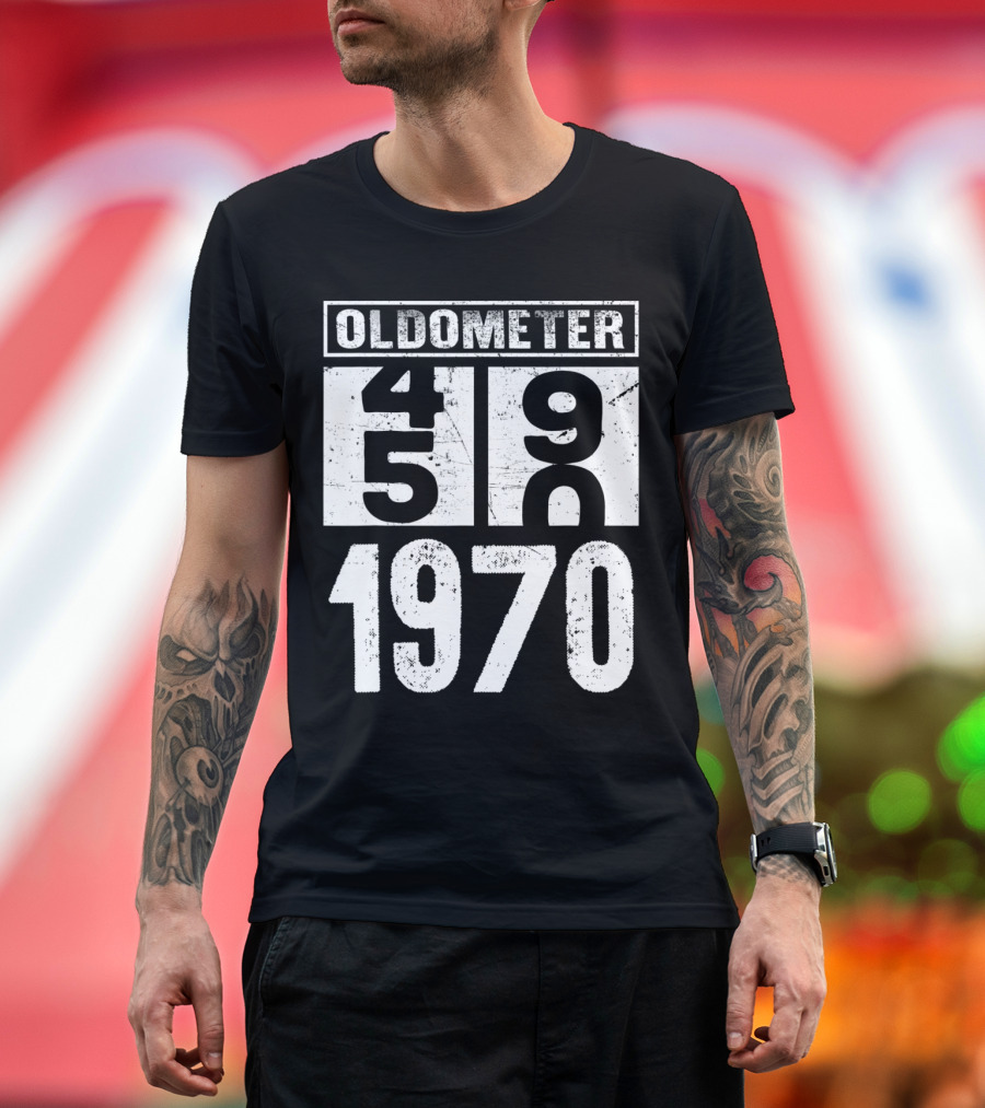Oldometer 49 50 Born In 1970 Vintage Countdown T-Shirt