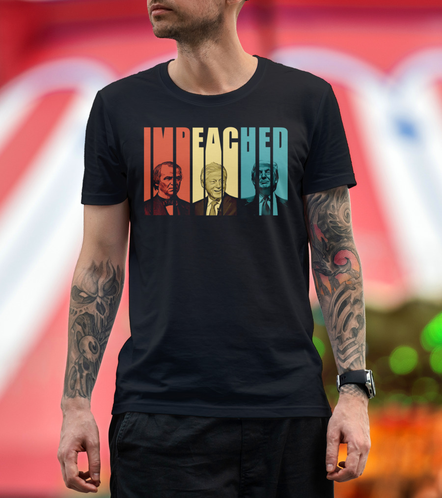 Impeached Johnson Clinton Trump Portraits T-Shirt