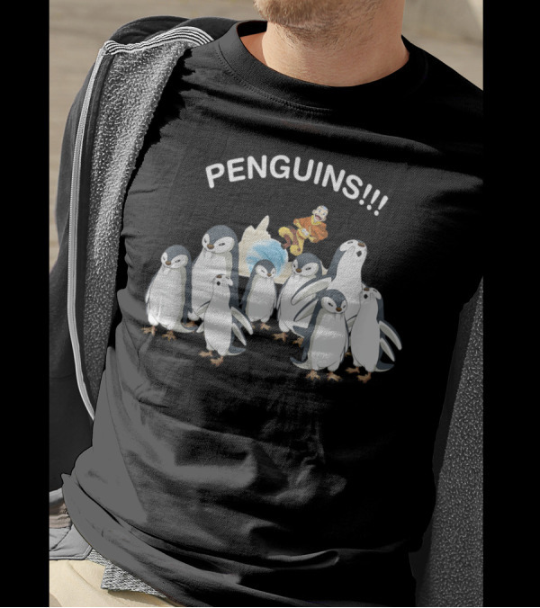 Avatar The Last Airbender Aang Riding Penguins T-Shirt