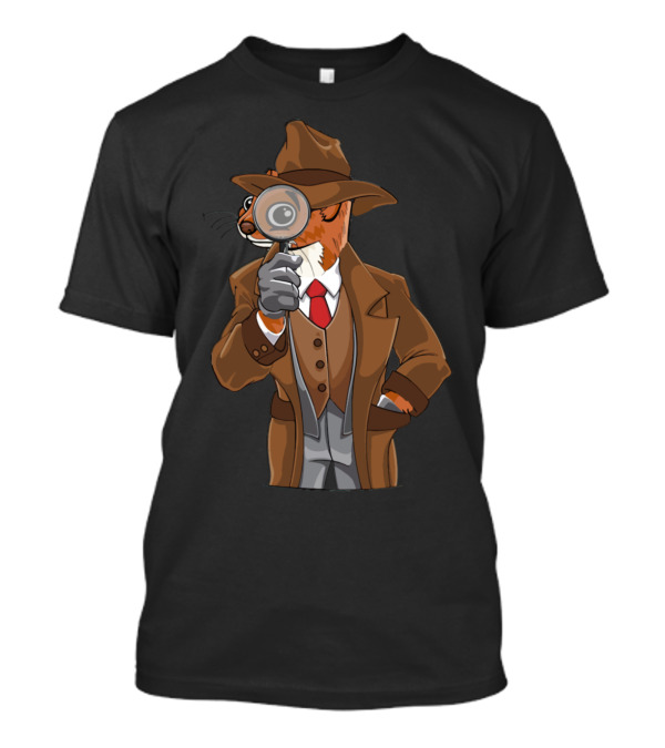 Funny Sherlock Holmes Weasel Detective Magnifying Glass British T-Shirt