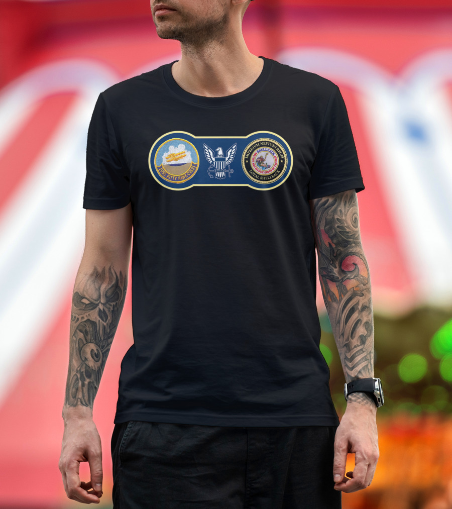 Uss Kitty Hawk Cv63 Shellback Initiation Emblem Navy Insignia Loyal Shellback Neptunus Rex T-Shirt
