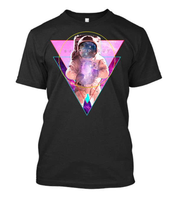Spaced Out Astronaut Vaporwave Outer Space Galaxy Triangle T-Shirt