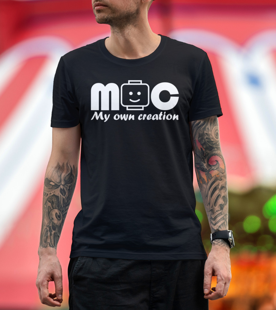 MOC My Own Creation LEGO Smile Head T-Shirt