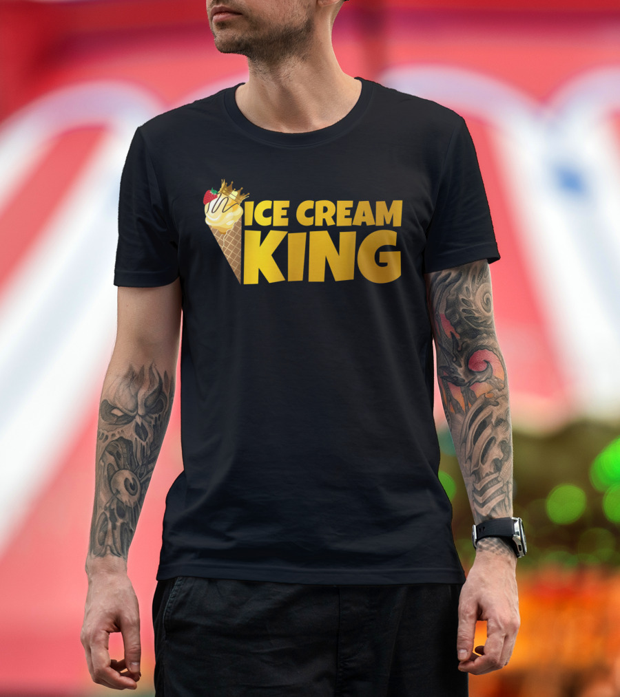 Ice Cream King Cone with Crown and Strawberry T-Shirt