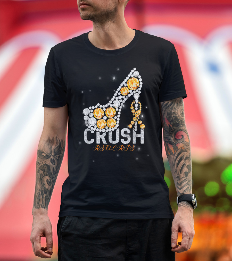 CRUSH RSDCRPS Awareness Diamond Ribbon High Heel T-Shirt