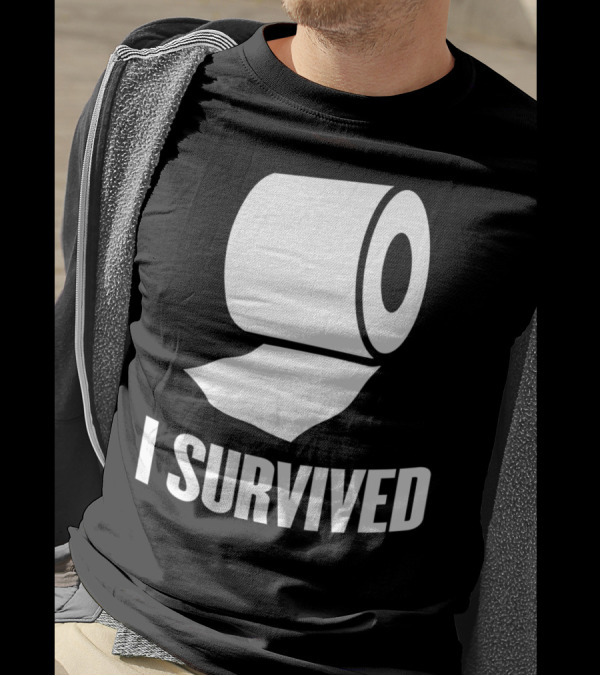 Toilet Paper I Survived Flu Toilet Paper Roll T-Shirt