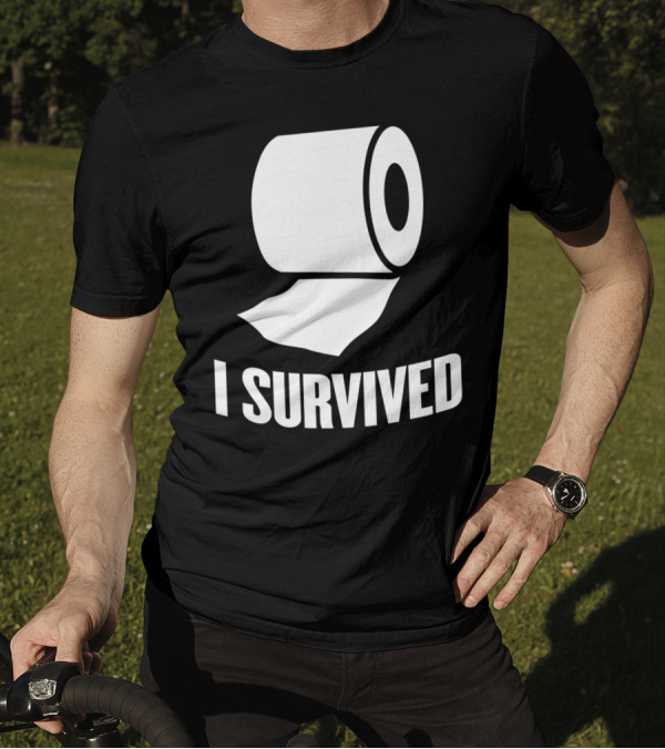 Toilet Paper I Survived Flu Toilet Paper Roll T-Shirt