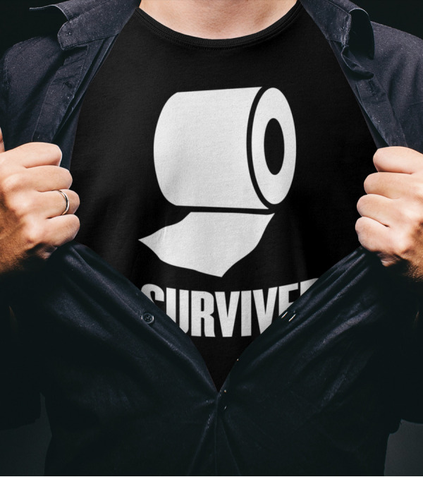 Toilet Paper I Survived Flu Toilet Paper Roll T-Shirt