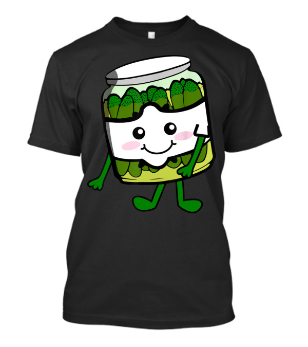 Cute Dancing Pickle In A Jar Flossing Move T-Shirt