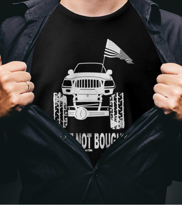 Built Not Bought Cool Rock Crawler American Flag Rugged Vehicle T-Shirt