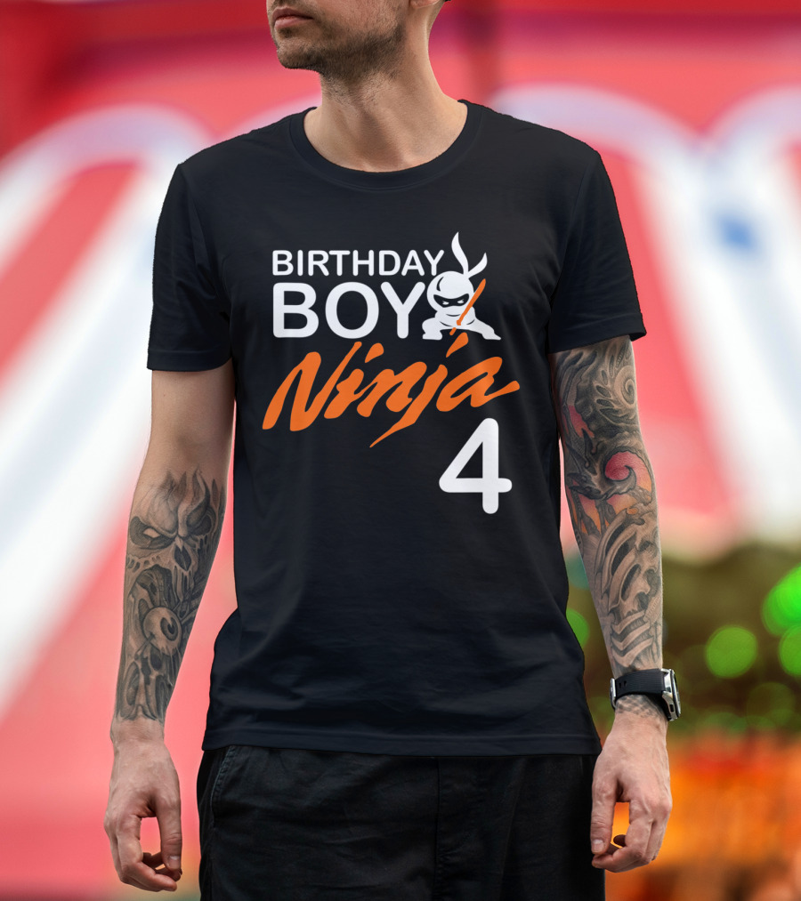 Birthday Boy Ninja 4 Party Ninja Bday T-Shirt