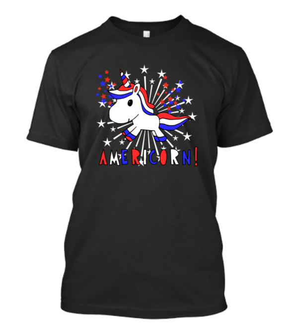 4Th Of July Americorn Unicorn Stars Red White Blue T-Shirt
