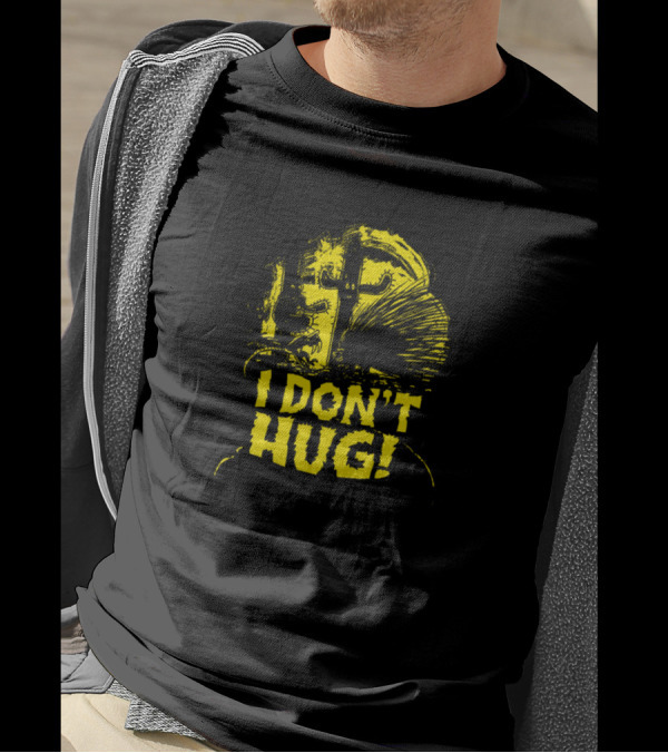I Don't Hug Yellow Cactus And Porcupine Warning T-Shirt