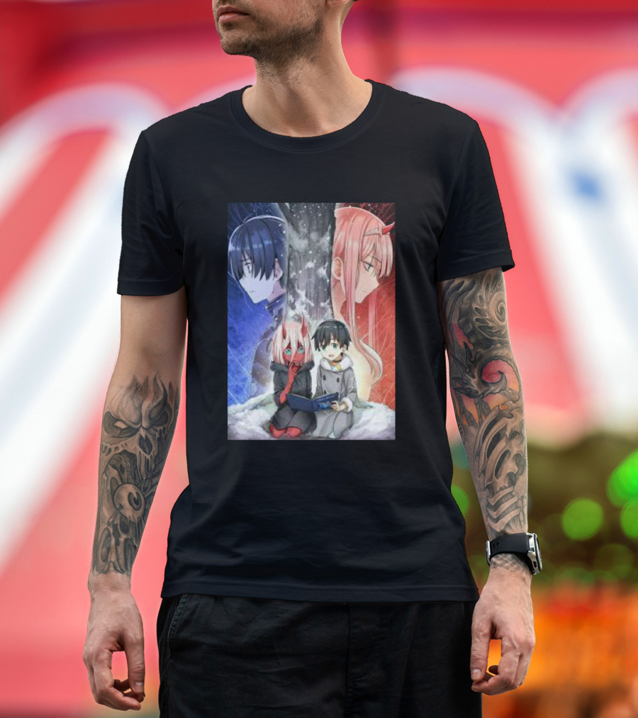 Darling In The Franxx Zero Two and Hiro Anime Scene T-Shirt