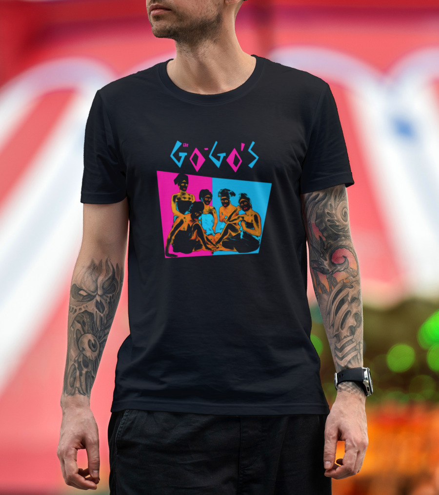 The Go-Go's Retro Band Graphic with Neon Colors T-Shirt