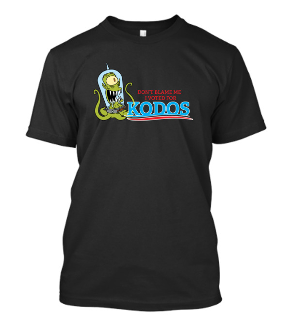 Don't Blame Me I Voted For Kodos Alien Character In Helmet T-Shirt