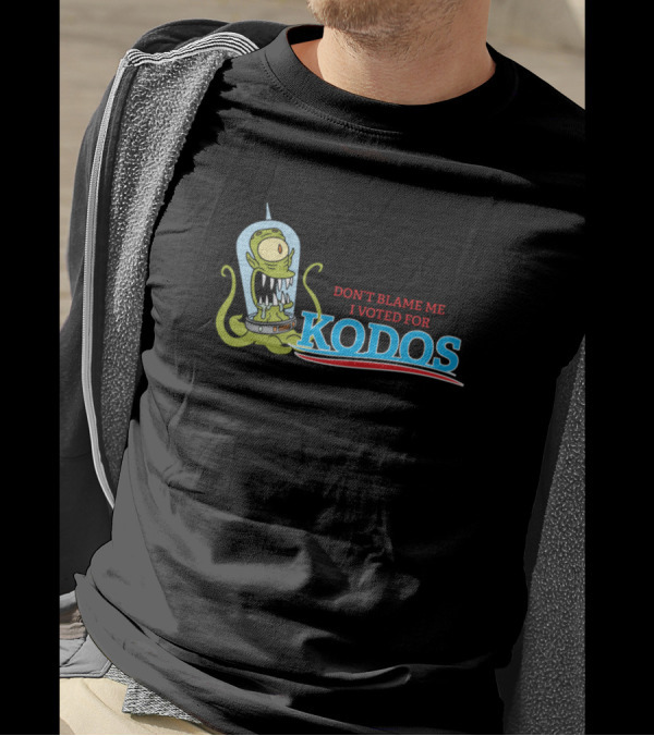 Don't Blame Me I Voted For Kodos Alien Character In Helmet T-Shirt