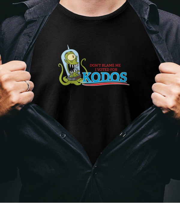 Don't Blame Me I Voted For Kodos Alien Character In Helmet T-Shirt