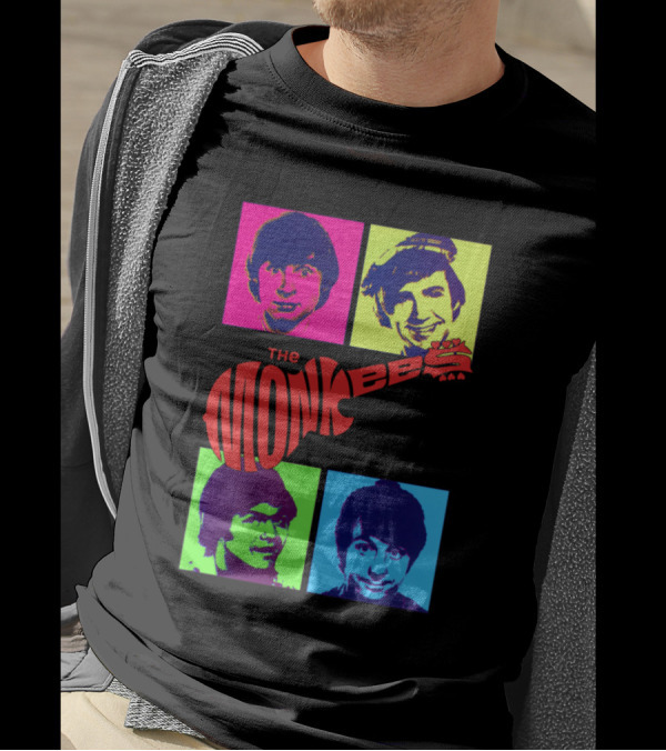 The Monkees Pop Art Quad Color Portraits T-Shirt