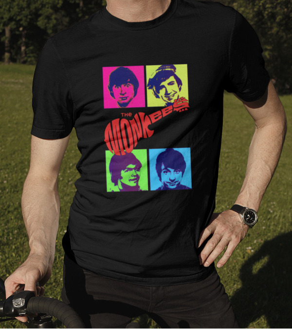 The Monkees Pop Art Quad Color Portraits T-Shirt