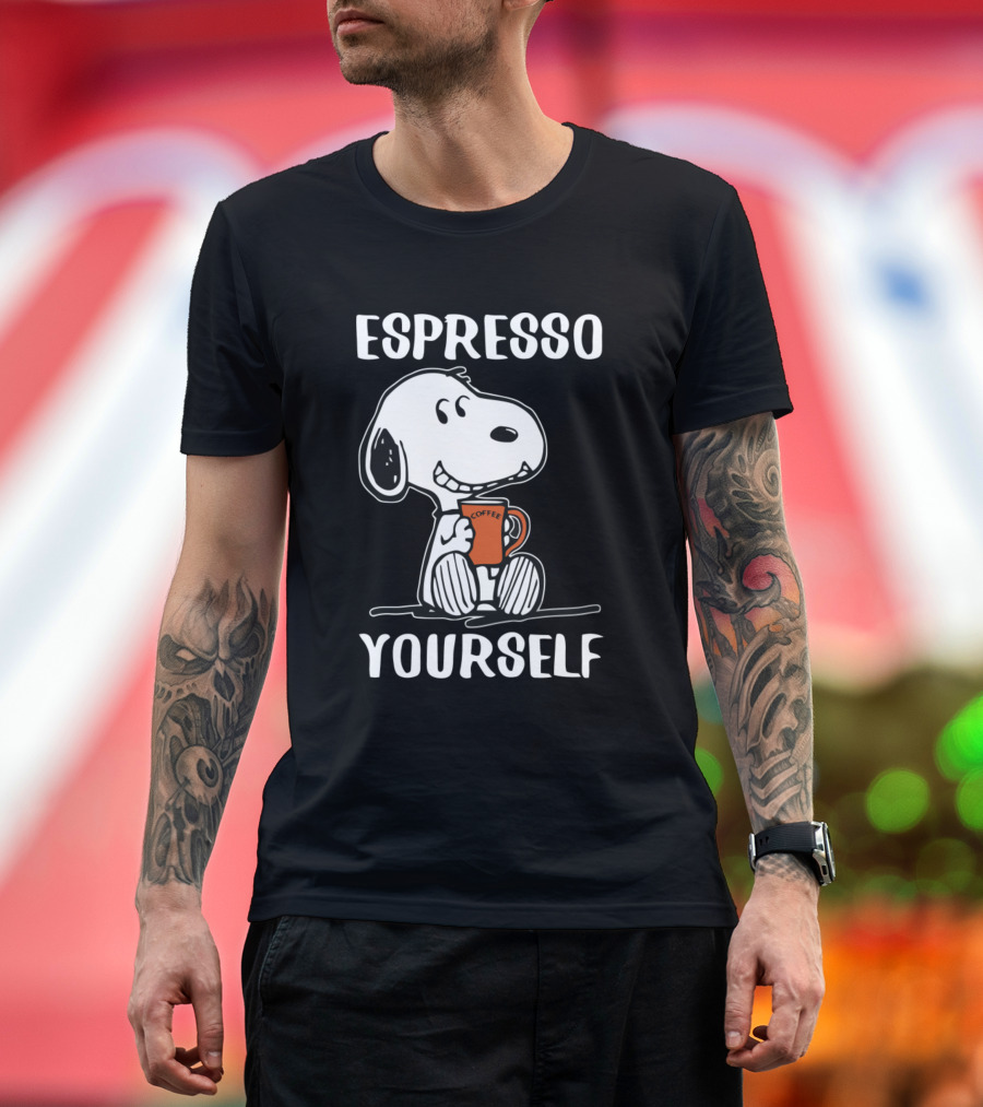 Espresso Yourself Funny Snoopy Coffee T-Shirt