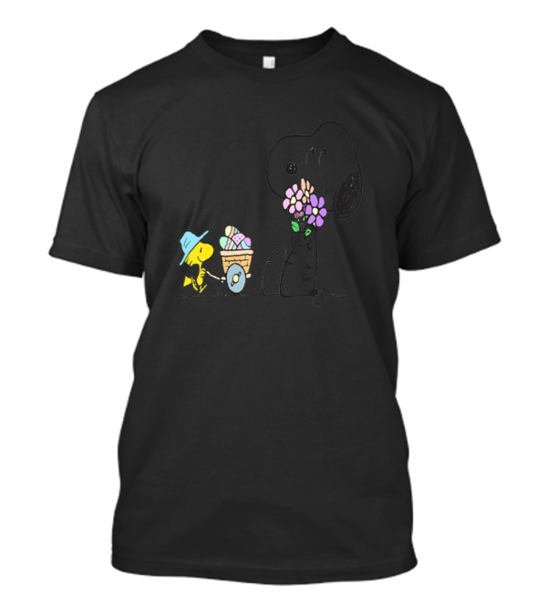 Spring Happiness Easter Day With Snoopy And Peanuts Flowers T-Shirt