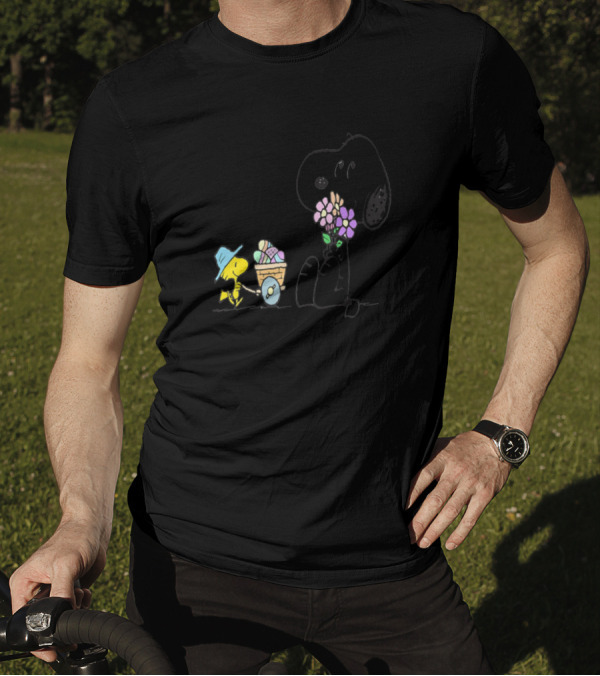 Spring Happiness Easter Day With Snoopy And Peanuts Flowers T-Shirt