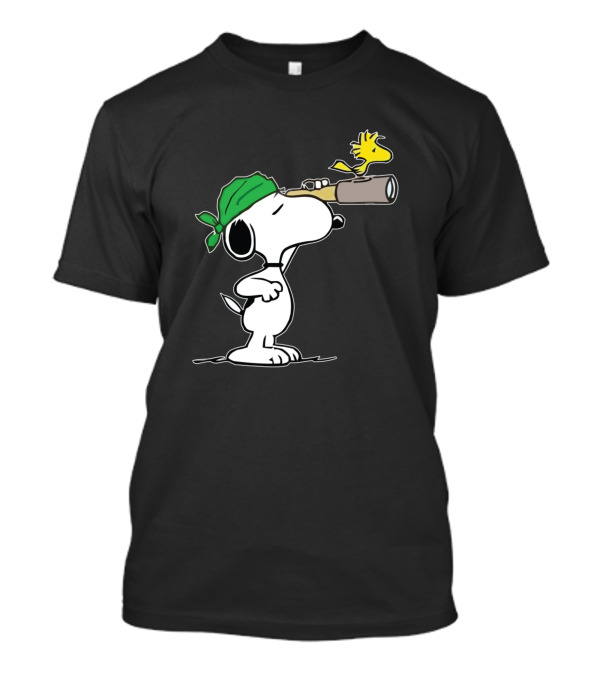 Snoopy And Woodstock Pirate Adventure With Telescope T-Shirt