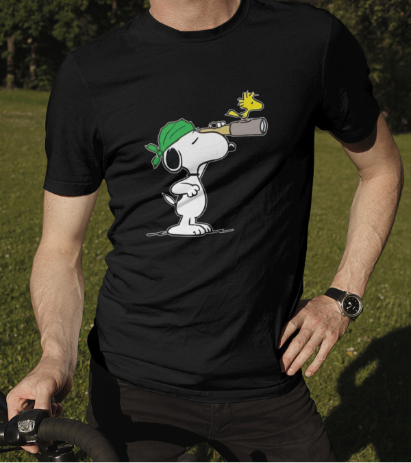 Snoopy And Woodstock Pirate Adventure With Telescope T-Shirt