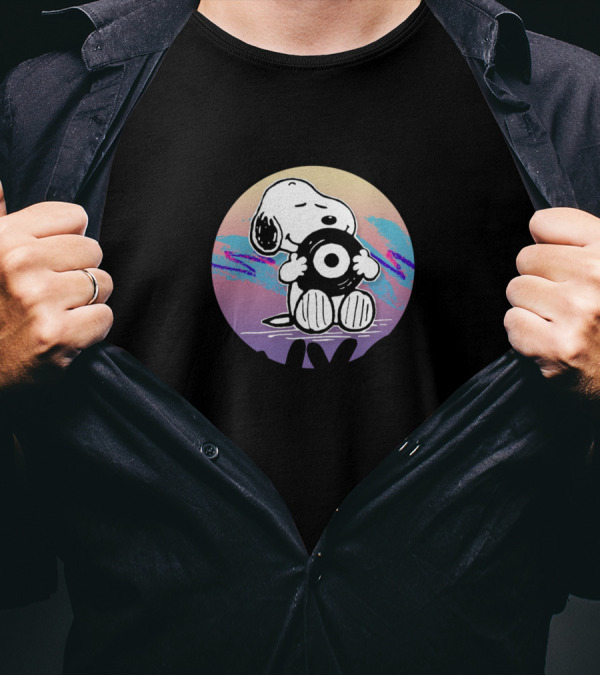 Sometimes I Need To Be Alone And Listen To INXS Snoopy Vinyl T-Shirt