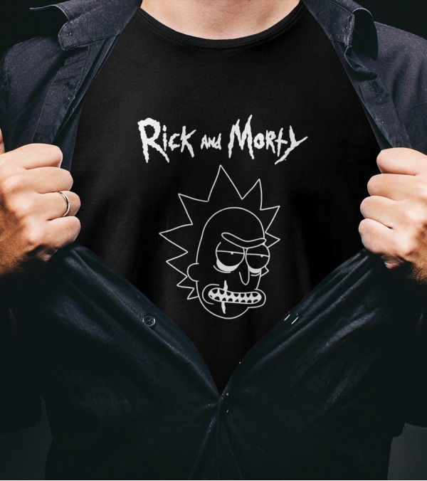 Rick And Morty Bad Rick Sanchez Character Line T-Shirt