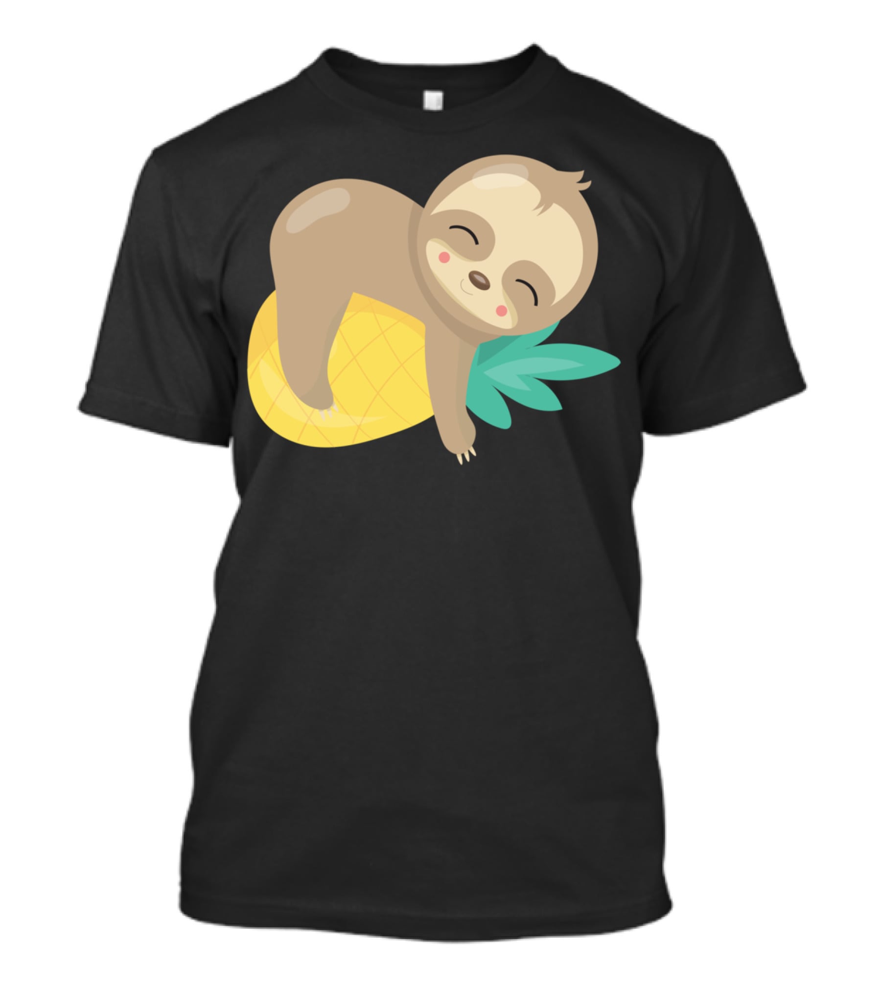 Baby Sloth Sleeping On Pineapple T-Shirt