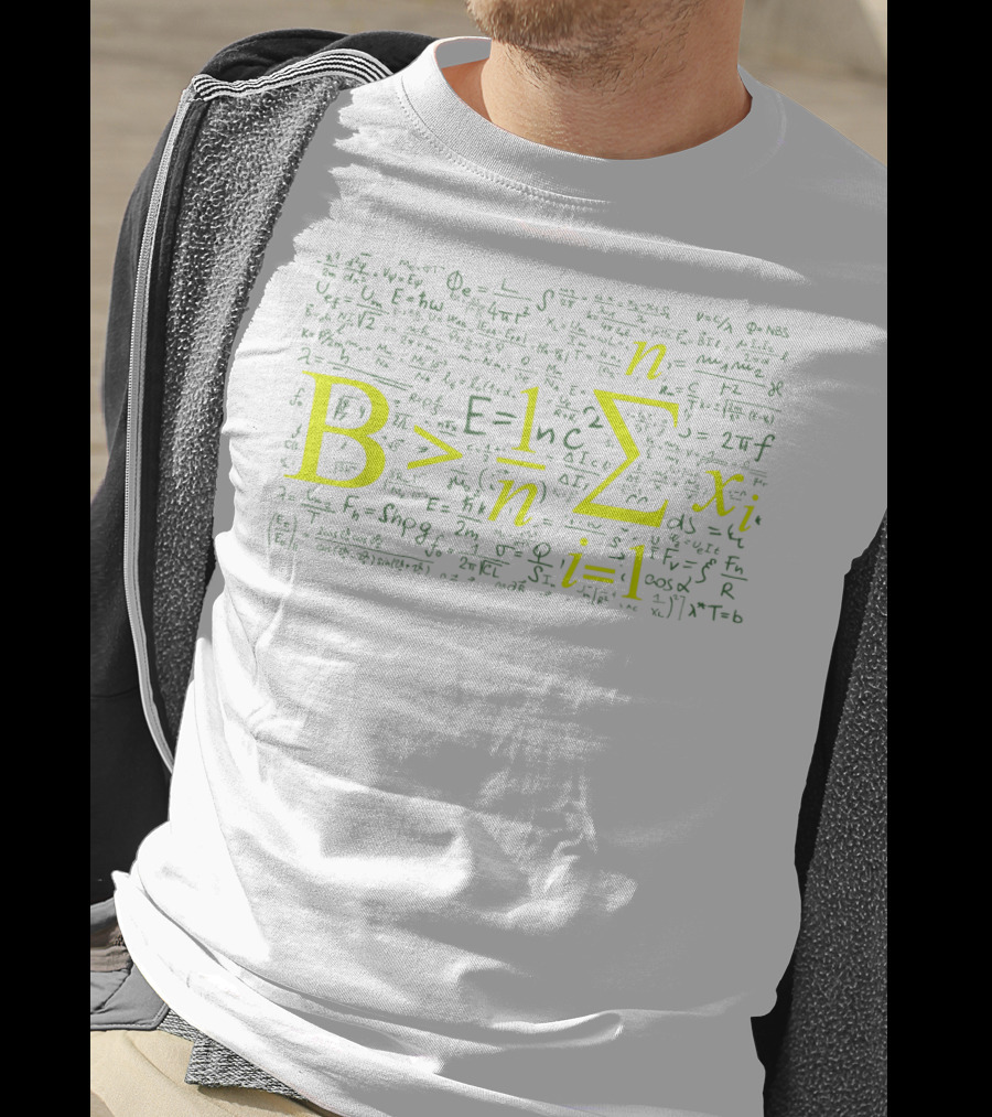 B Greater Than Average Math Formula With Complex Equations Background T-Shirt