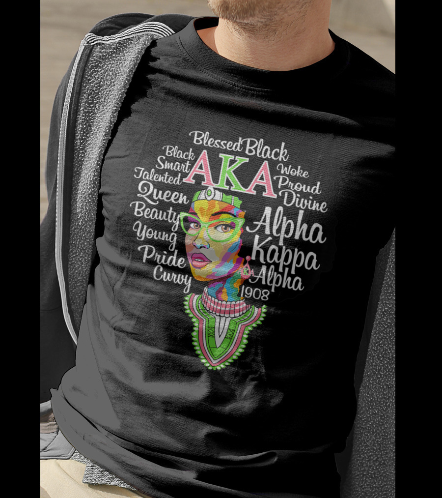 AKA Alpha Kappa Alpha Sorority Black Beauty Queen Pride 1908 T-Shirt