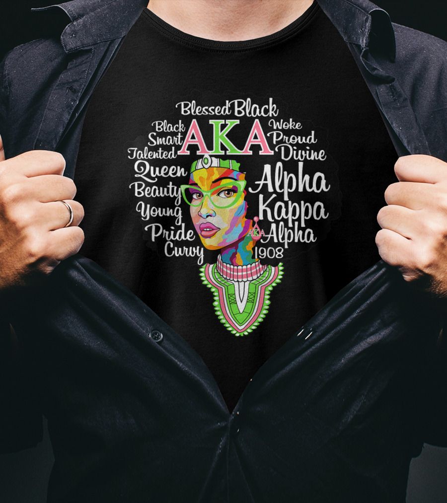 AKA Alpha Kappa Alpha Sorority Black Beauty Queen Pride 1908 T-Shirt