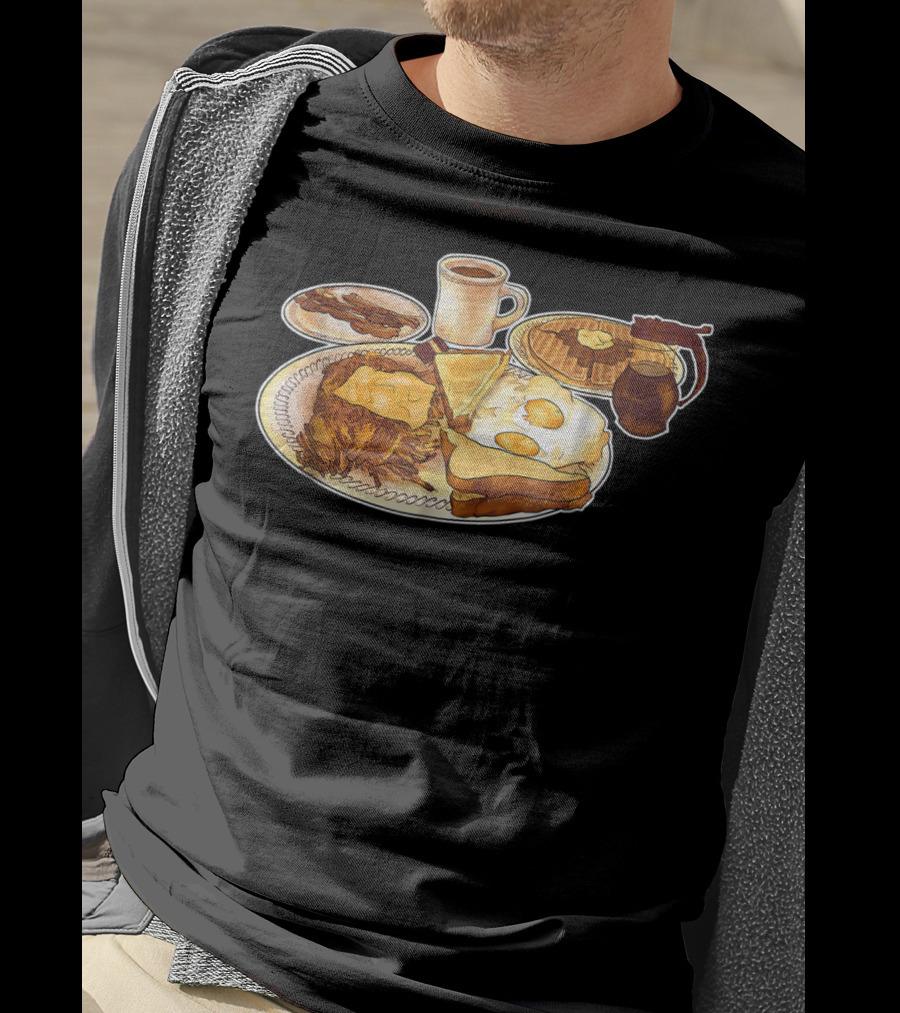 All Star Special Breakfast Plate With Coffee And Pancakes T-Shirt