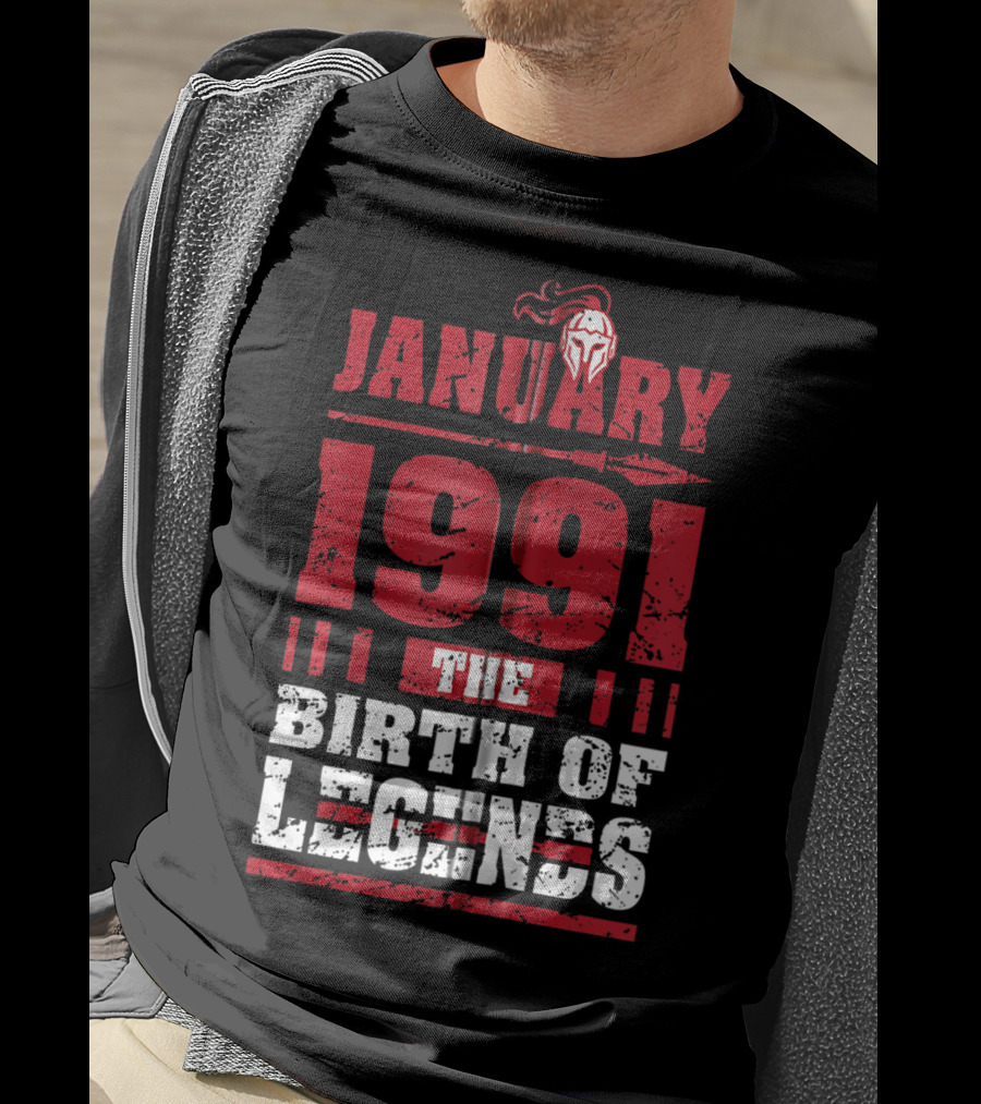 January 1991 The Birth Of Legends Helmet Emblem T-Shirt