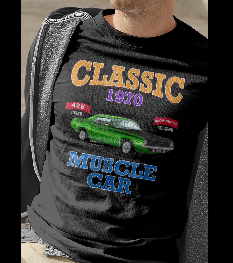 Classic 1970 Muscle Car 426 Hemi Blow Proof Clutch T-Shirt