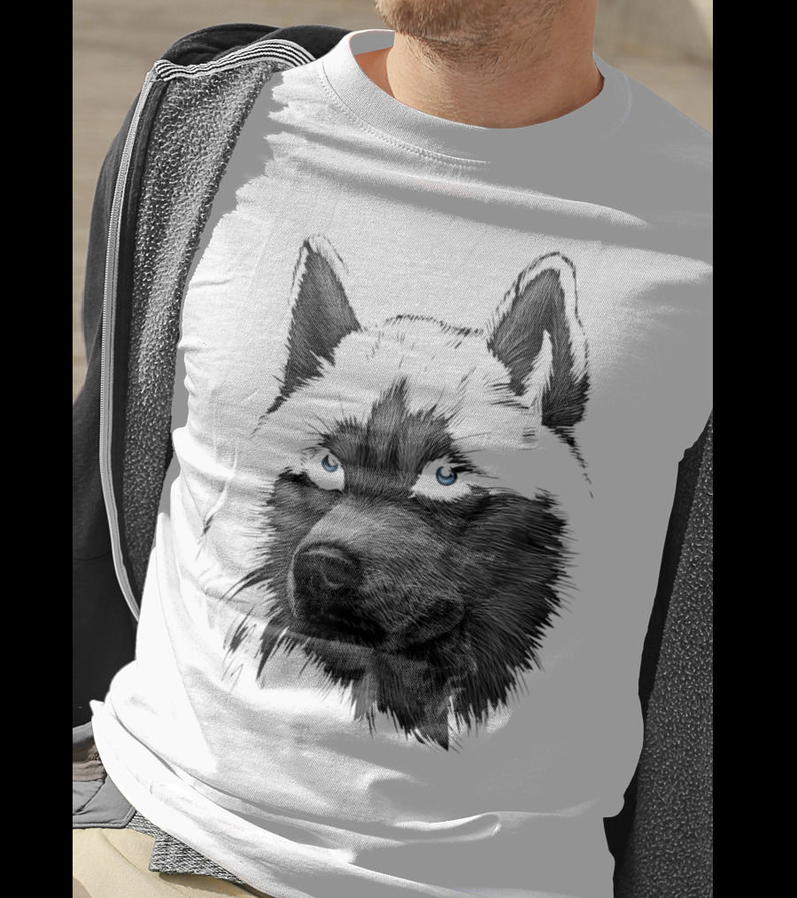 Classic Siberian Husky Lover Blue-Eyed Canine T-Shirt