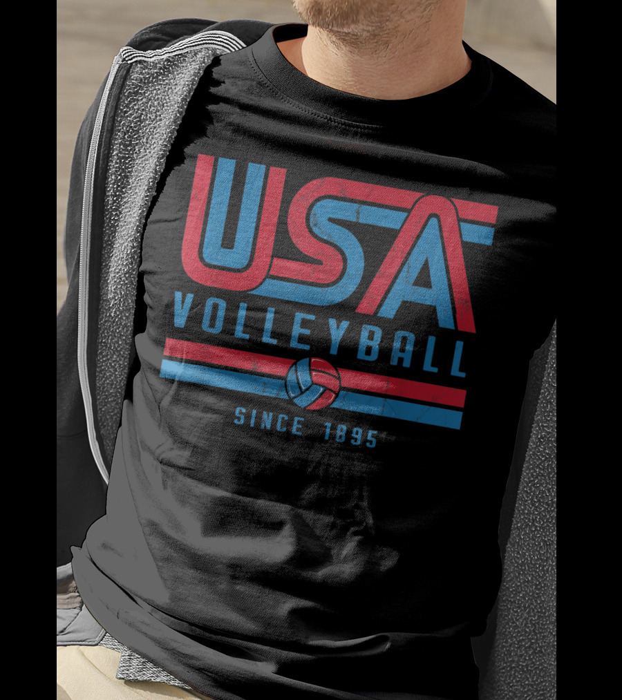 USA Volleyball Vintage Style Since 1895 Classic Retro T-Shirt