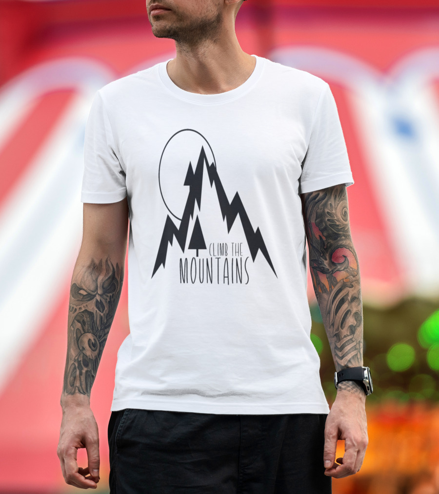 Explore Adventure with Climb the Mountains Outdoor Inspired T-Shirt